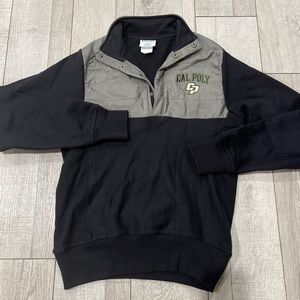 Rare Vtg CHAMPION Reverse Weave 1/4 Zip Sweater Jacket Size Small Mens Calpoly